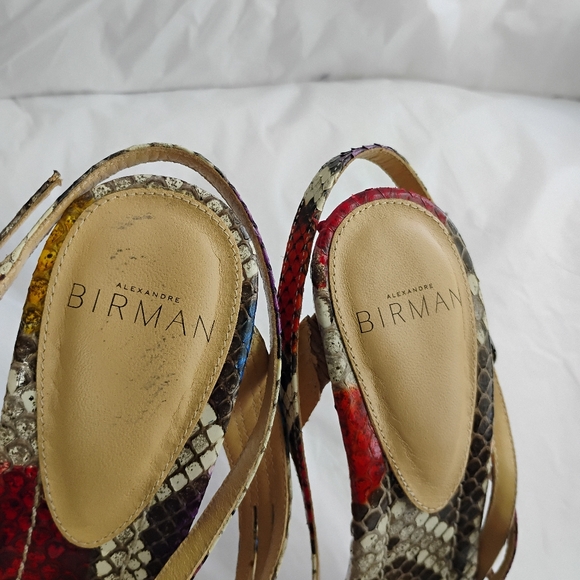 Birman Python multicolor Heel Sandals luxury 38.5 - Picture 12 of 15